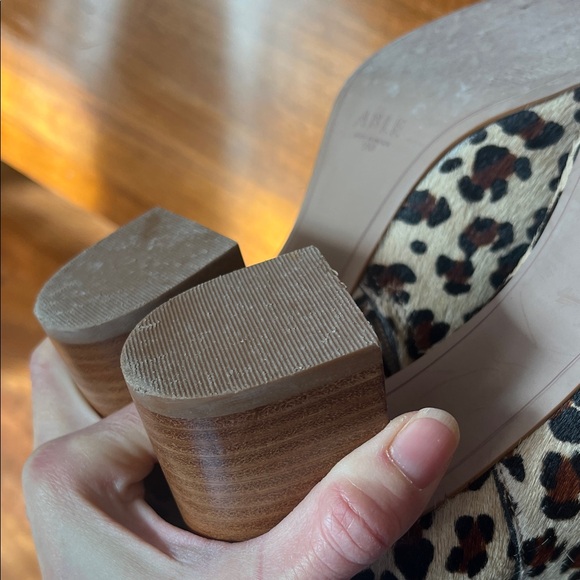 Worn once Able Leopard Print leather Ankle Boots - Picture 11 of 15